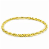 Golden Rope Diamond Bracelet