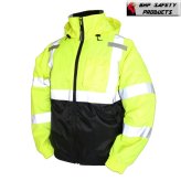 Reflective Insulated Bomber Jacket for High Visibility Work