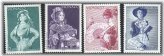 Monaco Figurines Poet Pierrot Lamb Japan Fan Stamp Set