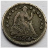Arrows Seated Liberty Silver Half Dime