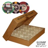 Airtight Capsule Holders for Casino and Poker Chips with Storage Box