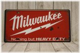 Milwaukee Tools License Plate Tin Sign