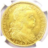 1808 Joao Gold 6400 Reis Coin - NGC Certified MS63