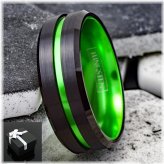 Green Line Tungsten Carbide Men's Ring - Bold and Durable