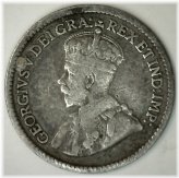 George V 1913 Silver 5c Canadian Coin