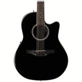 Harmony 12-String Black Acoustic-Electric Guitar
