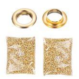 Brass Finish Self-Piercing Grommet Set with Punch - Pack of 1000