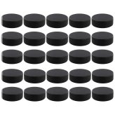 Black Rubber 6oz Hockey Pucks - Bulk Set of 25