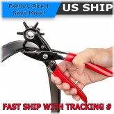 Leather Punch Pliers - Heavy Duty 9 Inch Tool for Belt Holes and More