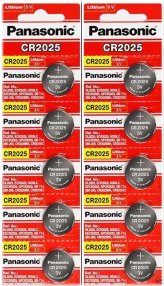 Long-lasting Power Discs: PANASONIC CR2025 Lithium Batteries (Pack of 10)