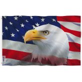 Patriotic Bald Eagle Decorative Flag