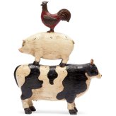 Stacked Farm Animal Decor Plaque