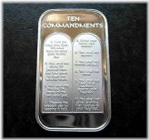 Ten Commandments Silver Bar in Air-Tite Case