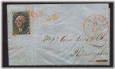 Antique Washington Postmaster Provisional Stamp on Cover LV8802