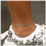 Silver Herringbone Anklet