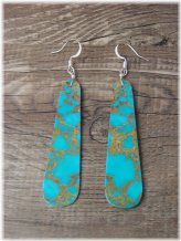 Southwestern Turquoise Slab Earrings