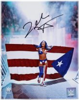 WWE Autographed Backlash Entrance with Flag Photograph by Zelina Vega