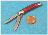 Copperhead Pocket Knife - Red Jigged Bone Handle