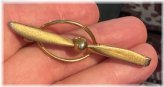 Golden Aviator Tie Clasp