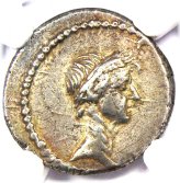 Caesar's Denarius: Authentic Ancient Coin from 42 BC