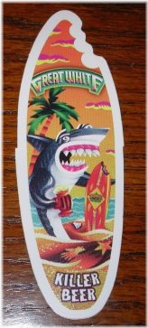 Great White Coastline Sticker - Vintage Decal for Beer Collectors