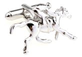 Equestrian Duo Silver Cufflinks