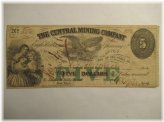 Central Mining Company $5 Note