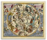 Southern Star Chart - 1660 Harmonia Macrocosmica Plate 27 - 20x24