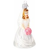 Blown Glass Bride Ornament