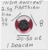 Ancient Indian Parthian Drachm of Gondophares I