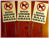 Grass Protection Reminder Signs for Dog Owners