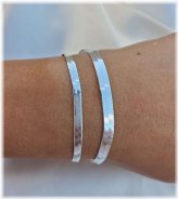 Silver Herringbone Charm Bracelet Collection