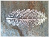 Silver Leaf French Clip Barrette