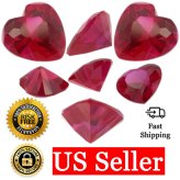 Ruby Red Heart CZ Gemstone