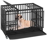 Fortress Paws: Heavy Duty Metal Kennel for Medium and Large Dogs (48 Inches)