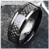 Carbon Edge Tungsten Ring: A Bold Wedding and Anniversary Band for Men