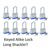 Keyed-Alike Laminated Pad Locks Set