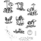 Toadstool Stamp Set by Tim Holtz - Rubber Cling Stamps