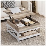 Hidden Storage Square Center Cocktail Table