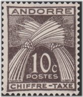 French Andorra Wheat Stamp #J21