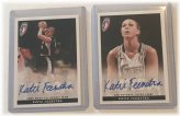 Katie Feenstra Autographed San Antonio Stars Basketball Card Duo