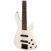 Pearl White 5-String Electric Bass Guitar by Rogue LX205B Series III