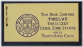 Canal Zone Stamp Booklet with Two Panes of 6, Mint and Original Gum