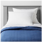 Navy Box Stitch Quilt by Pillowfort