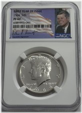 First-Year Silver Kennedy Half Dollar