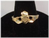 Golden Celtic Claddagh Ring Set