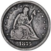 Seated Liberty Silver Twenty Cent Coin
