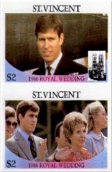 Royal Wedding Commemorative Stamp - St Vincent 1986
