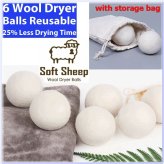 Organic Wool Laundry Balls - Natural Fabric Softener