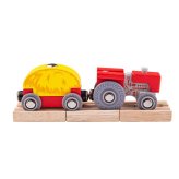 Rustic Farm Set - Red Tractor and Wagon